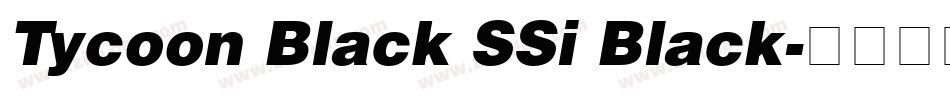 Tycoon Black SSi Black字体转换